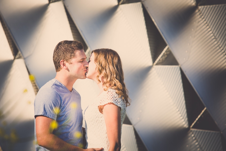 Rustic and urban wedding engagement photography taken in downtown Buffalo.